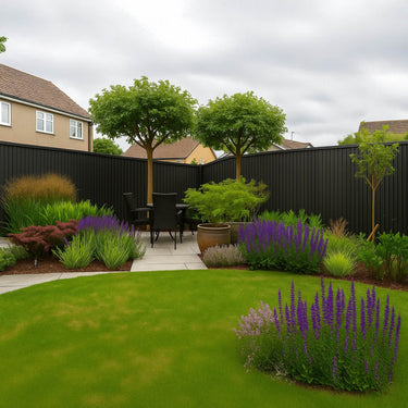 Luxury Outdoor Composite Wall Panels - Weatherproof, UV-Resistant, 25 Year Guarantee, Black & Light Oak - UK Luxury Furniture
